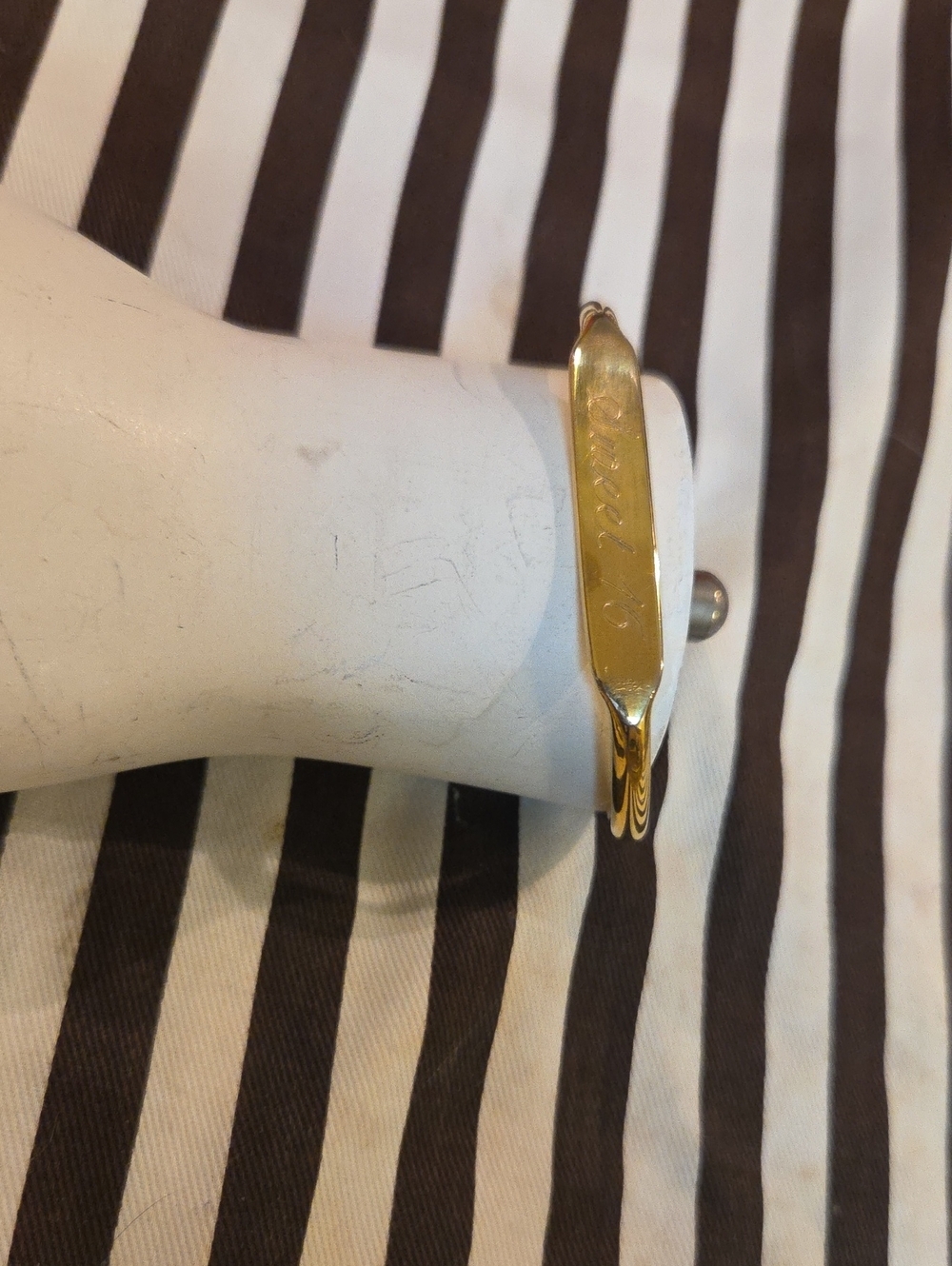 Sweet Sixteen Gift Vintage Gold Tone Engraved ID